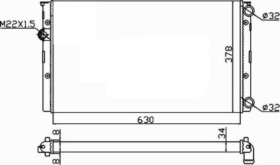 Wilmink Group WG1721323 - Радиатор, охлаждане на двигателя vvparts.bg