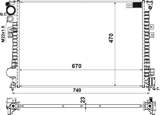 Wilmink Group WG1723586 - Радиатор, охлаждане на двигателя vvparts.bg