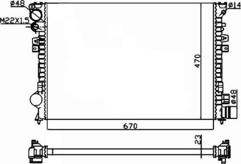 Wilmink Group WG1723587 - Радиатор, охлаждане на двигателя vvparts.bg