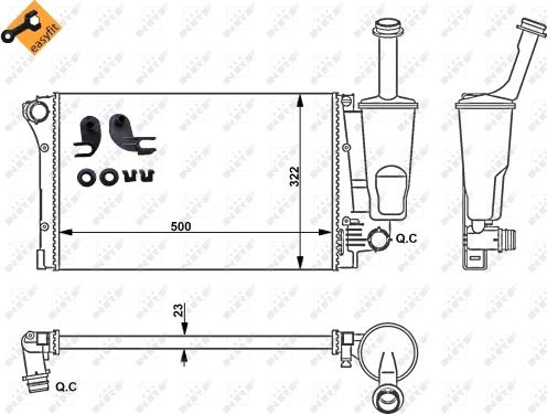 Wilmink Group WG1723167 - Радиатор, охлаждане на двигателя vvparts.bg