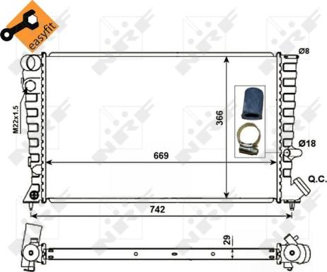 Wilmink Group WG1723134 - Радиатор, охлаждане на двигателя vvparts.bg