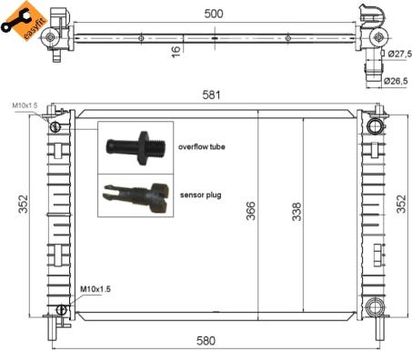 Wilmink Group WG1723246 - Радиатор, охлаждане на двигателя vvparts.bg