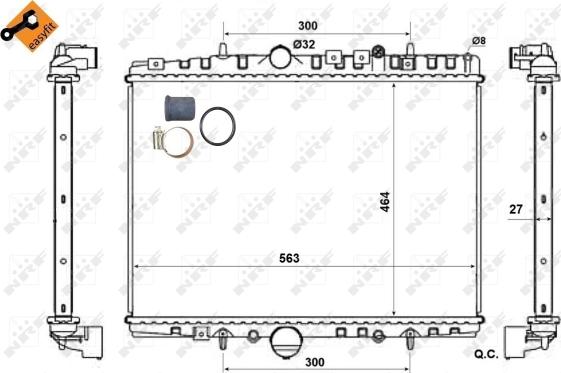 Wilmink Group WG1723274 - Радиатор, охлаждане на двигателя vvparts.bg