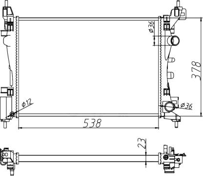 Wilmink Group WG1722941 - Радиатор, охлаждане на двигателя vvparts.bg