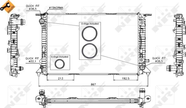 Wilmink Group WG1722542 - Радиатор, охлаждане на двигателя vvparts.bg