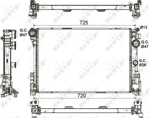 Wilmink Group WG1722049 - Радиатор, охлаждане на двигателя vvparts.bg