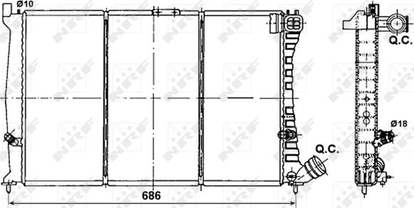 Wilmink Group WG1722025 - Радиатор, охлаждане на двигателя vvparts.bg