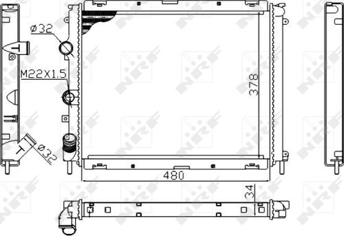 Wilmink Group WG1722140 - Радиатор, охлаждане на двигателя vvparts.bg