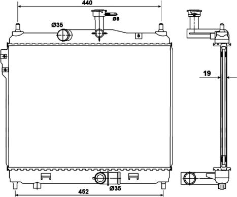 Wilmink Group WG1722104 - Радиатор, охлаждане на двигателя vvparts.bg