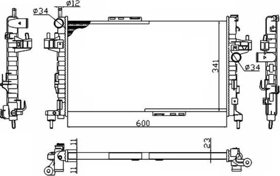 Wilmink Group WG1722898 - Радиатор, охлаждане на двигателя vvparts.bg