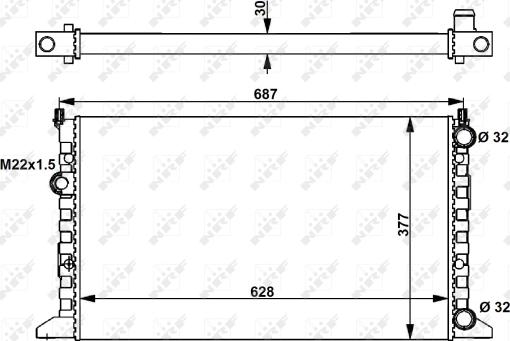 Wilmink Group WG1722857 - Радиатор, охлаждане на двигателя vvparts.bg