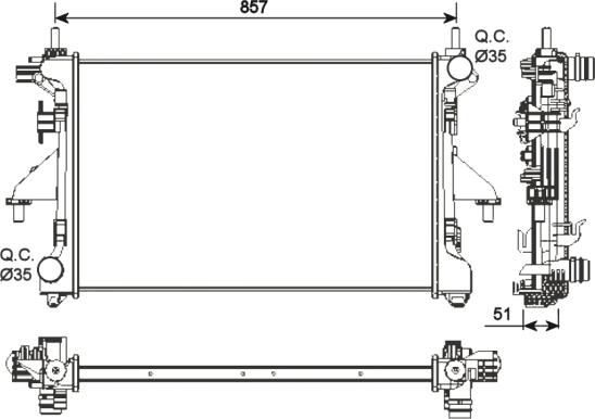 Wilmink Group WG1722838 - Радиатор, охлаждане на двигателя vvparts.bg