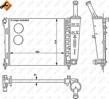 Wilmink Group WG1722392 - Радиатор, охлаждане на двигателя vvparts.bg