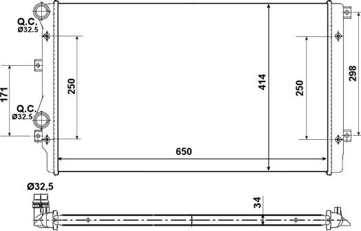 Wilmink Group WG1722288 - Радиатор, охлаждане на двигателя vvparts.bg