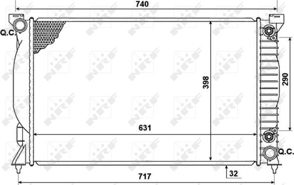 Wilmink Group WG1722763 - Радиатор, охлаждане на двигателя vvparts.bg