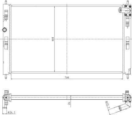 Wilmink Group WG2162192 - Радиатор, охлаждане на двигателя vvparts.bg