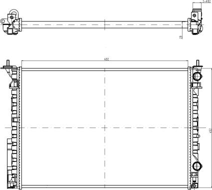 Wilmink Group WG2162231 - Радиатор, охлаждане на двигателя vvparts.bg