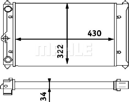 Wilmink Group WG2183575 - Радиатор, охлаждане на двигателя vvparts.bg