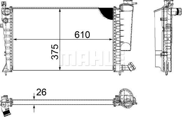 Wilmink Group WG2183173 - Радиатор, охлаждане на двигателя vvparts.bg