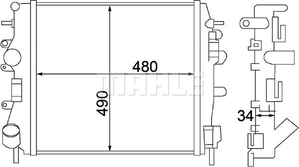 Wilmink Group WG2182694 - Радиатор, охлаждане на двигателя vvparts.bg