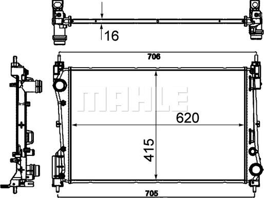 Wilmink Group WG2182877 - Радиатор, охлаждане на двигателя vvparts.bg