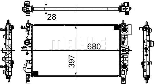 Wilmink Group WG2182241 - Радиатор, охлаждане на двигателя vvparts.bg