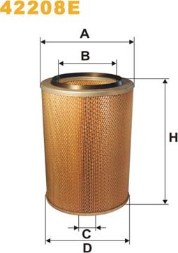 WIX Filters 42208E - Въздушен филтър vvparts.bg