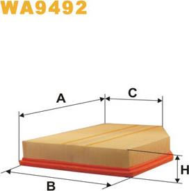 WIX Filters WA9492 - Въздушен филтър vvparts.bg