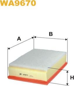 WIX Filters WA9670 - Въздушен филтър vvparts.bg