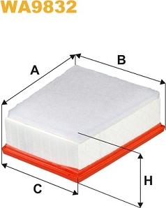 WIX Filters WA9832 - Въздушен филтър vvparts.bg