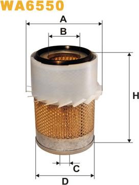 WIX Filters WA6550 - Въздушен филтър vvparts.bg