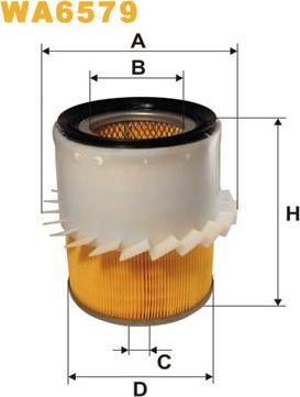 WIX Filters WA6579 - Въздушен филтър vvparts.bg