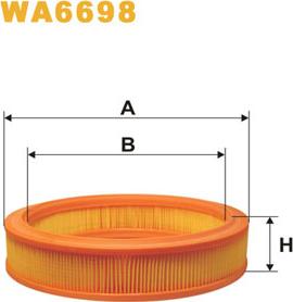 WIX Filters WA6698 - Въздушен филтър vvparts.bg