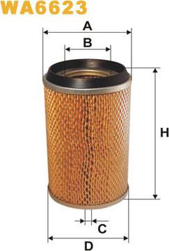 WIX Filters WA6623 - Въздушен филтър vvparts.bg