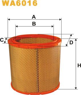 WIX Filters WA6016 - Въздушен филтър vvparts.bg