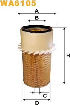 WIX Filters WA6105 - Въздушен филтър vvparts.bg