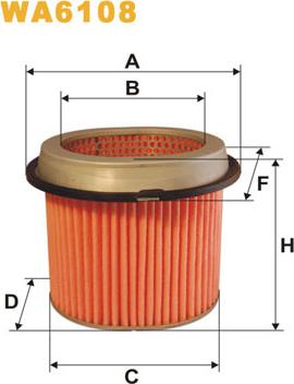 WIX Filters WA6108 - Въздушен филтър vvparts.bg