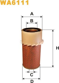 WIX Filters WA6111 - Въздушен филтър vvparts.bg