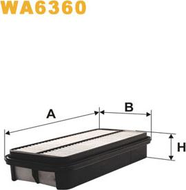 WIX Filters WA6360 - Въздушен филтър vvparts.bg