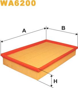 WIX Filters WA6200 - Въздушен филтър vvparts.bg