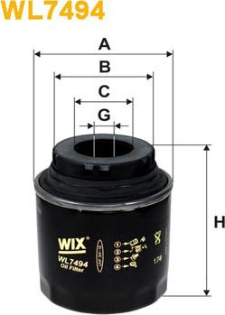 WIX Filters WL7494 - Маслен филтър vvparts.bg