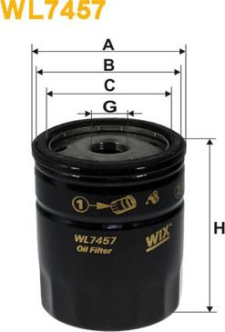 WIX Filters WL7457 - Маслен филтър vvparts.bg