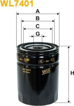 WIX Filters WL7401 - Маслен филтър vvparts.bg