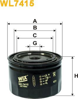 WIX Filters WL7415 - Маслен филтър vvparts.bg