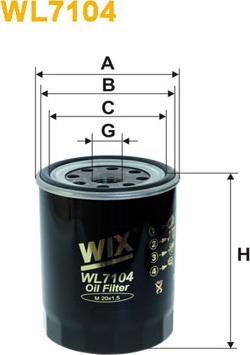 WIX Filters WL7104 - Маслен филтър vvparts.bg