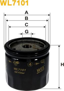 WIX Filters WL7101 - Маслен филтър vvparts.bg