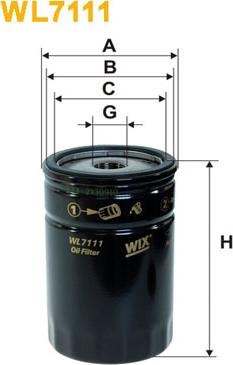 WIX Filters WL7111 - Маслен филтър vvparts.bg