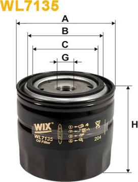 WIX Filters WL7135 - Маслен филтър vvparts.bg