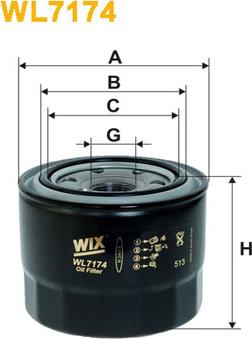 WIX Filters WL7174 - Маслен филтър vvparts.bg