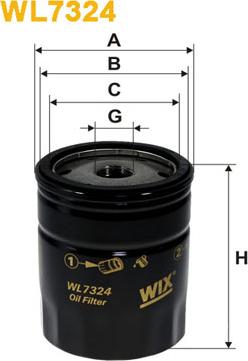 WIX Filters WL7324 - Маслен филтър vvparts.bg